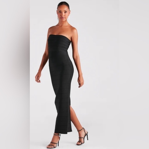 NWT Windsor Danna Formal Strapless Long Bandage Dress formal gown size XS - Picture 3 of 14
